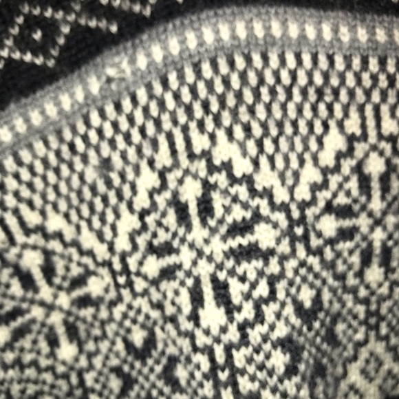 WINDFJORD SWEATER Black White 3/4 Zip 100% Pure New Wool size Large - Picture 14 of 16